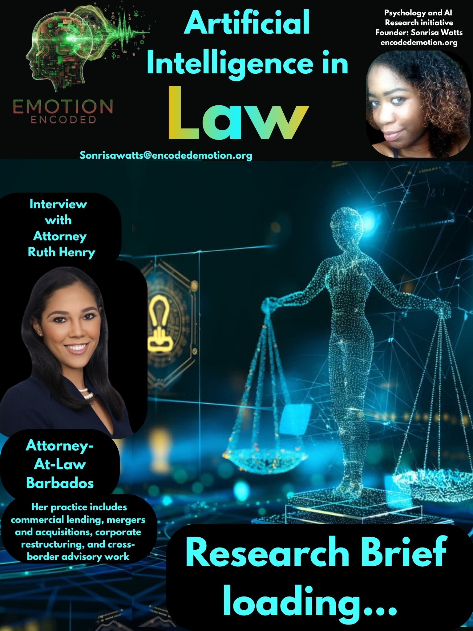 Sonrisa Watts Research: Artificial Intelligence in Law with Attorney Ruth Henry - Barbados -
